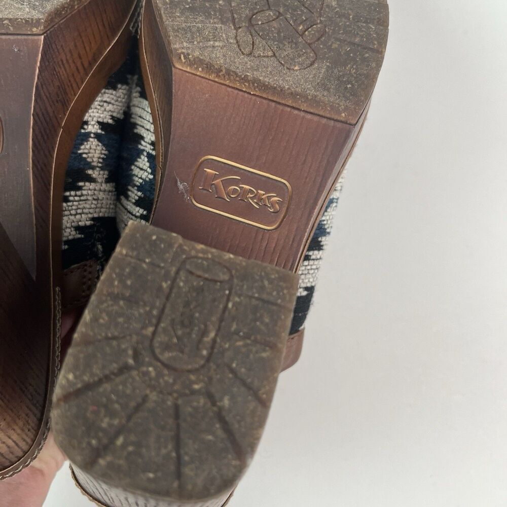 Korks Lori Aztec western Platform Clogs Size 10 shoe festival boho - Picture 5 of 14